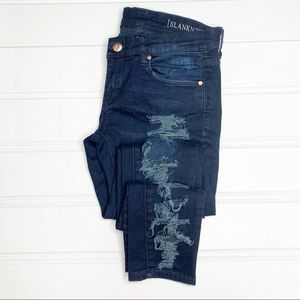 BLANKNYC Dark Wash Distressed Skinny Jean Size 26